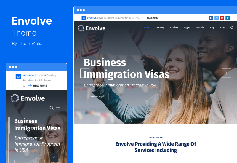 Envolve Theme - 諮詢業務 WordPress 主題