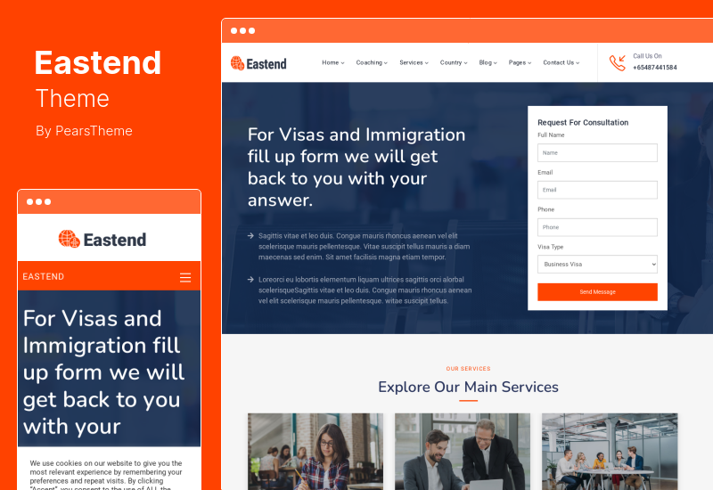 Eastend Theme - 移民簽證諮詢 WordPress 主題