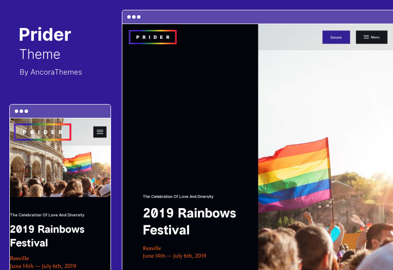 Prider Theme - LGBT & Gay Rights Festival WordPress 主題