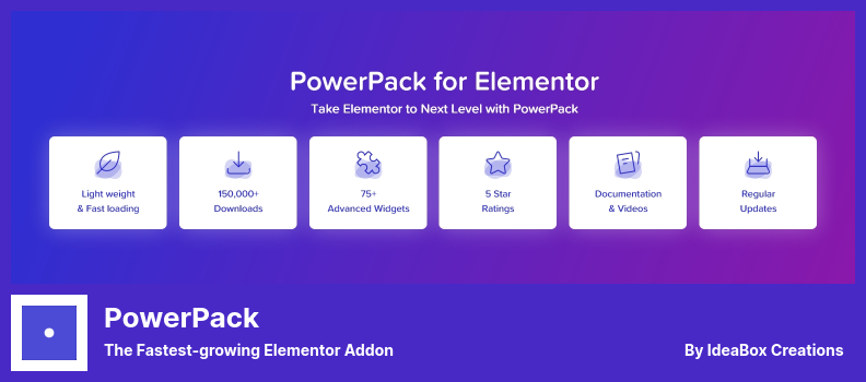 PowerPack 插件 - 增長最快的 Elementor 插件