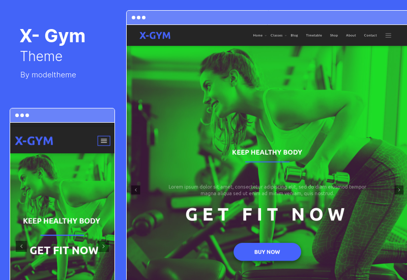 X-Gym Theme - 피트니스 및 스포츠 WordPress Theme