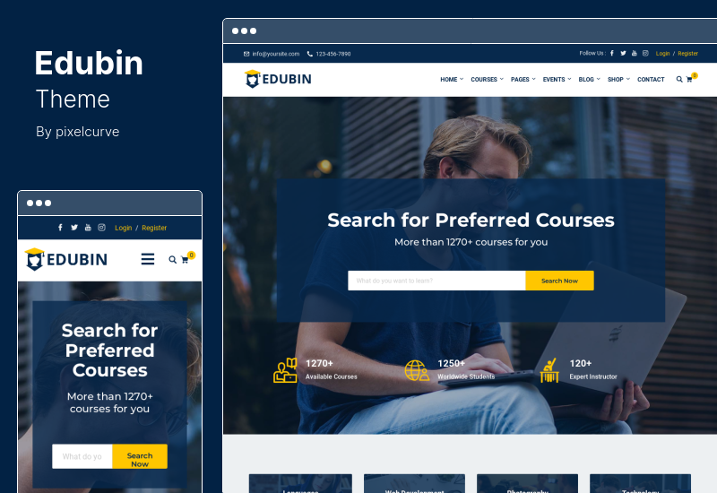 Edubin テーマ - 教育用 WordPress テーマ