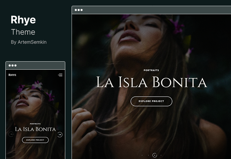 Tema Rhye - Tema WordPress pentru portofoliu AJAX