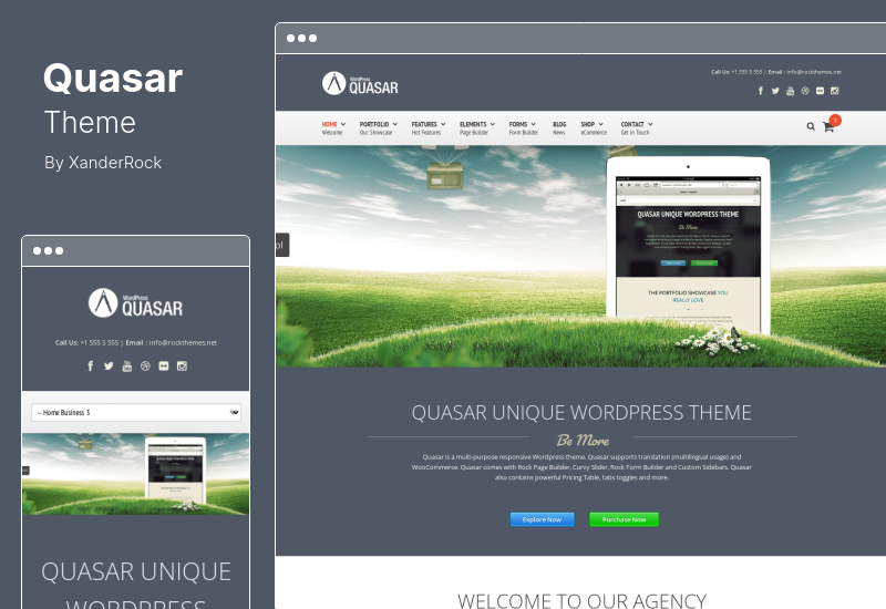 Tema Quasar - Tema WordPress cu Animation Builder