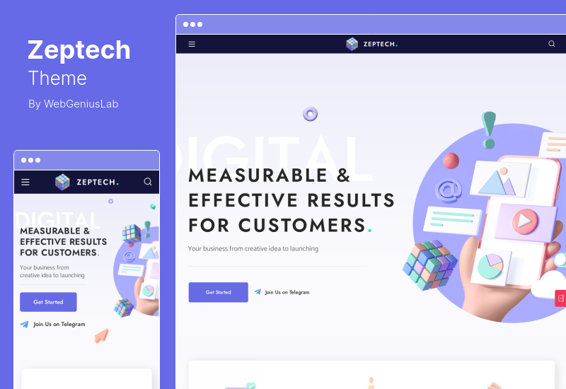 Tema Zeptech - Tema WordPress pentru consultanță în afaceri