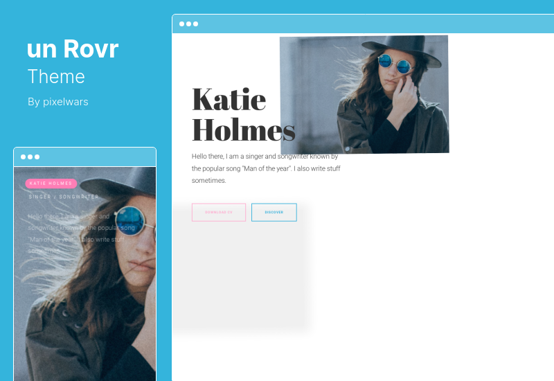 unRovr Theme - Tema animată vCard WordPress