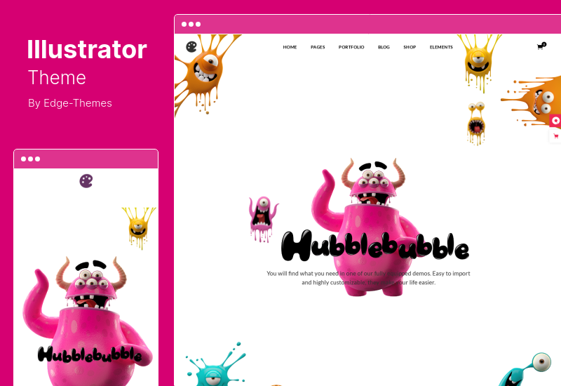 Tema Illustrator - Tema WordPress pentru portofoliu de ilustrații și artist