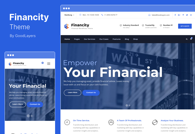 Financity テーマ - ビジネス、金融、金融の WordPress テーマ