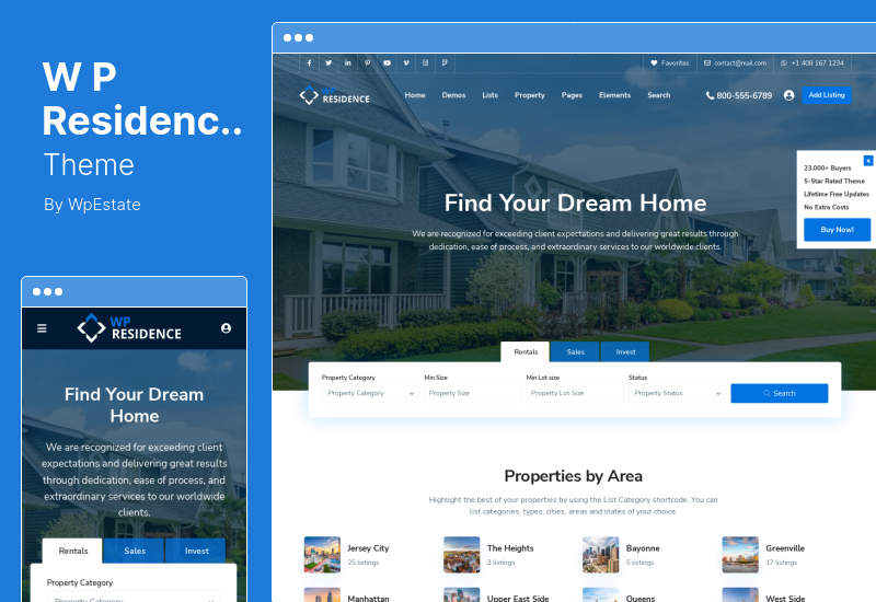 WP Residence Theme - 住宅用不動産 WordPress テーマ