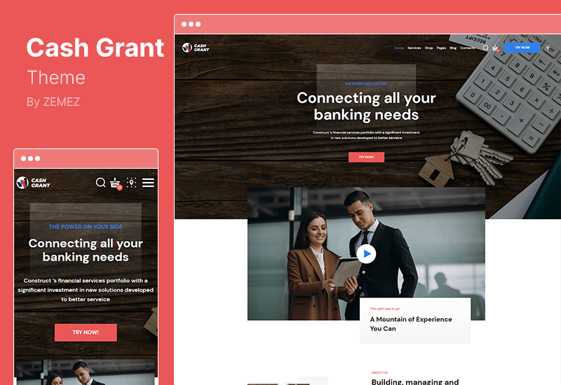 Cash Grant Theme - 中小企業向けのローンと金融サービスの WordPress テーマ