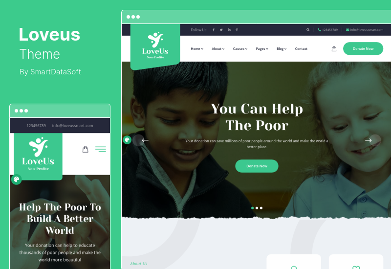 Tema Loveus - Tema WordPress de caritate nonprofit