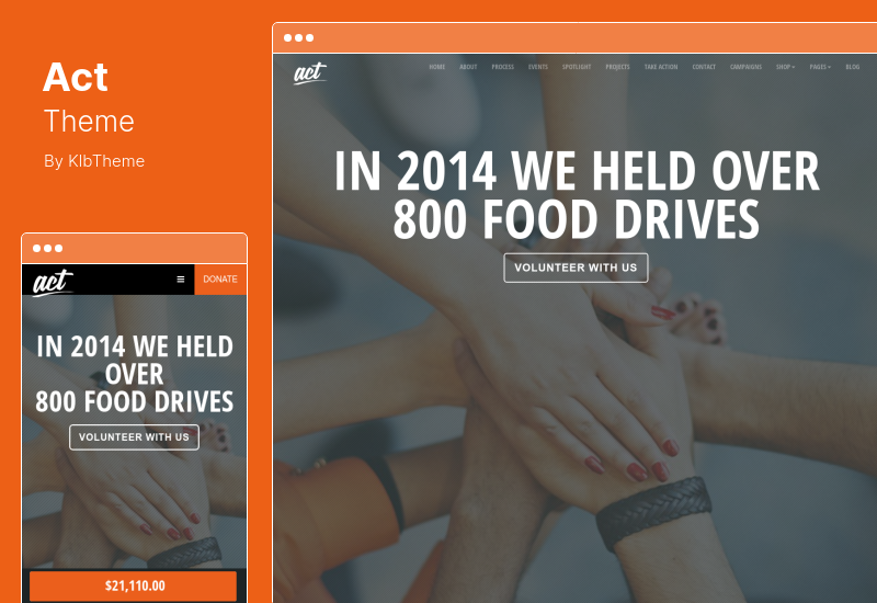 Tema Act - Tema WordPress de caritate nonprofit