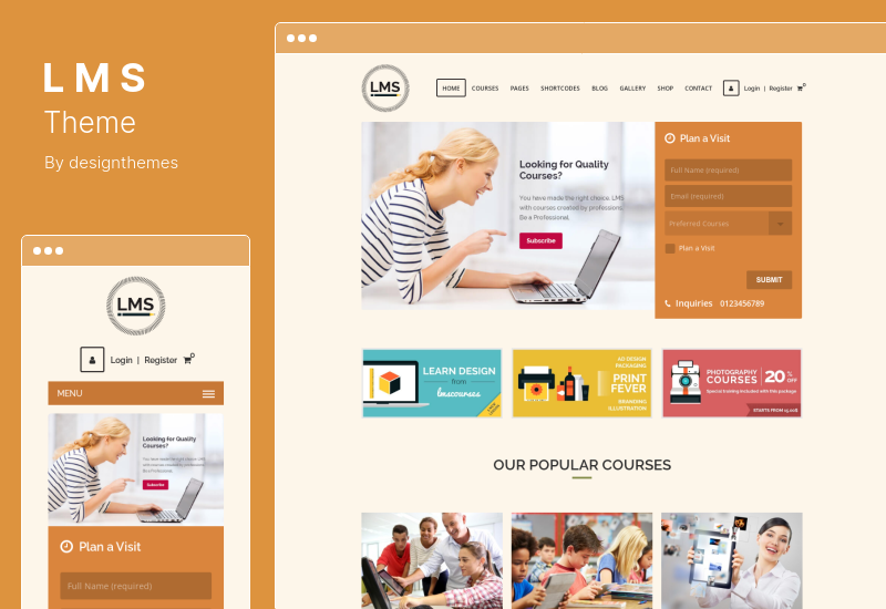 Tema LMS - Tema WordPress para Educação