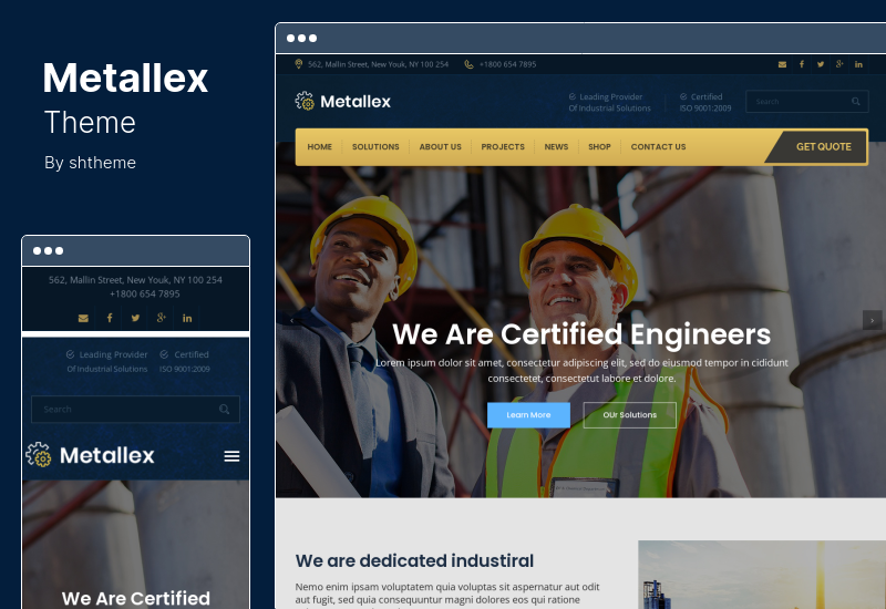 موضوع Metallex - موضوع وورد للصناعة والهندسة