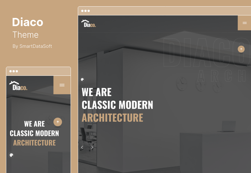 Thème Diaco - Thème WordPress pour éléments d'architecture et de design d'intérieur