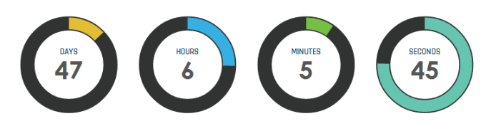 مثال على مؤقت تم إنشاؤه باستخدام Countdown Timer Ultimate Countdown timer ultimate preview