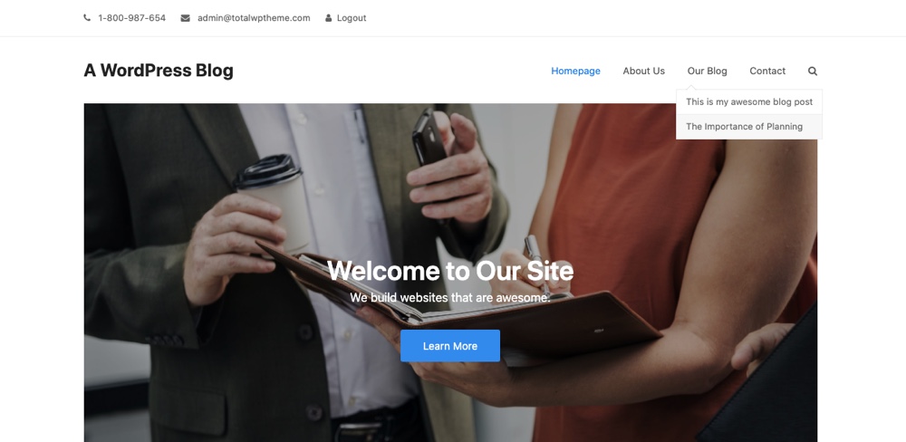 WordPress 菜單前端顯示