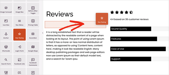 星付け - SeedProd Add star ratings and testimonials