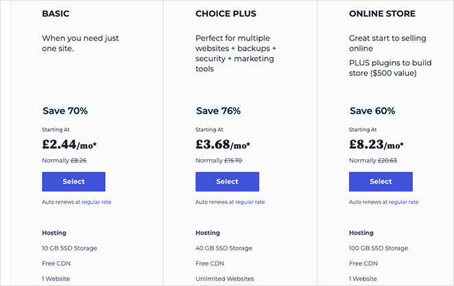 bluehostpricing - SeedProd Bluehost pricing
