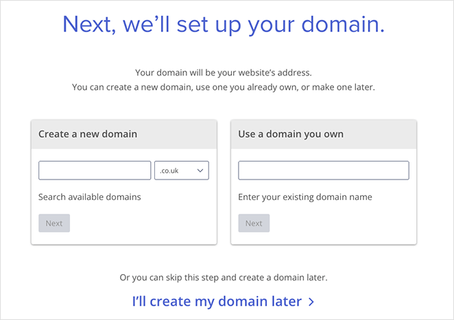 セットアップドメイン名 - SeedProd Choose a custom domain name