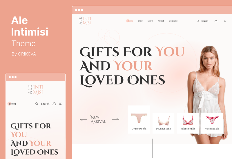 Tema AleIntimisi - Tema WordPress per e-commerce di lingerie