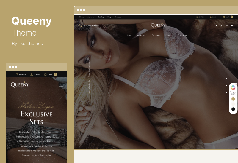Tema Queeny - Tema WordPress per lingerie di moda