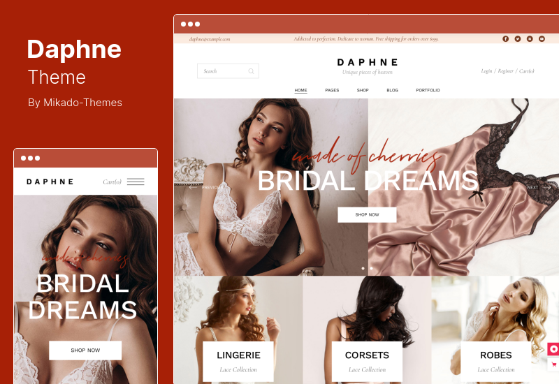 Tema Daphne - Tema WooCommerce del negozio di biancheria intima