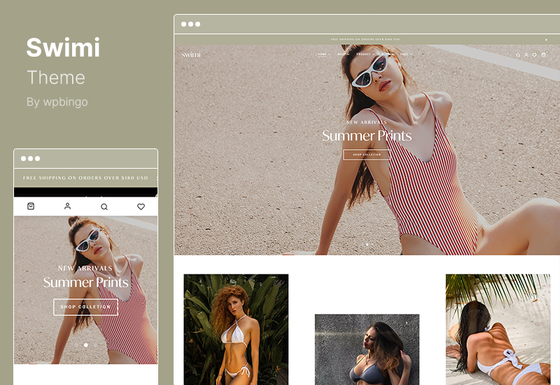 Tema Swimi - Tema WordPress WooCommerce per costumi da bagno