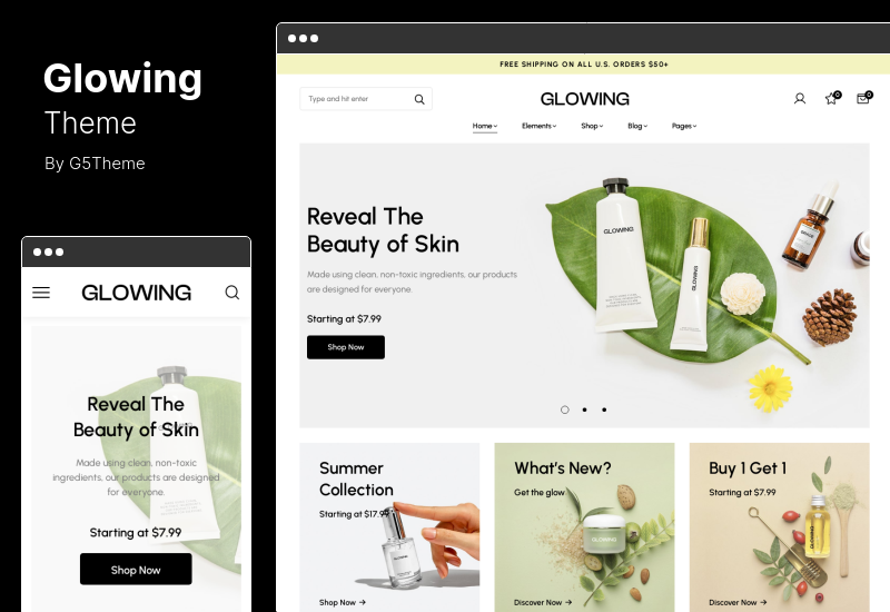 Glowing Theme - Tema WooCommerce Toko Kecantikan & Kosmetik