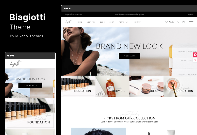 Biagiotti Theme - Tema WooCommerce Toko Kecantikan dan Kosmetik