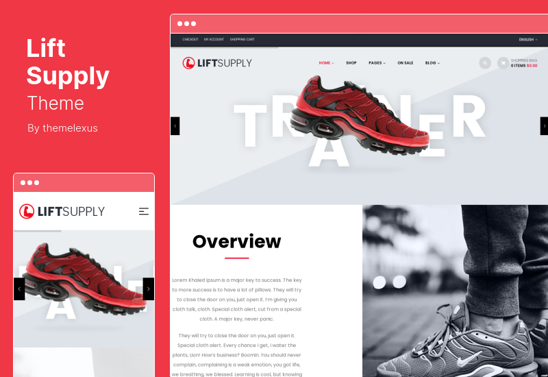 موضوع LiftSupply - سمة WooCommerce WordPress لمنتج واحد