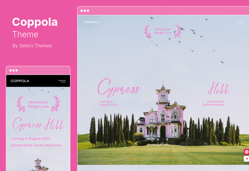 Tema Coppola - Tema WordPress per la produzione di film e film