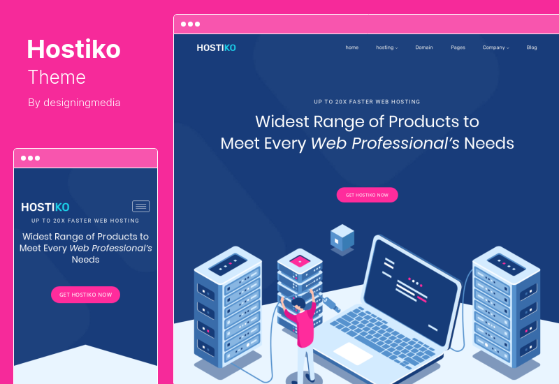 Tema Hostiko - Hostiko e WHMCS che ospitano temi WordPress