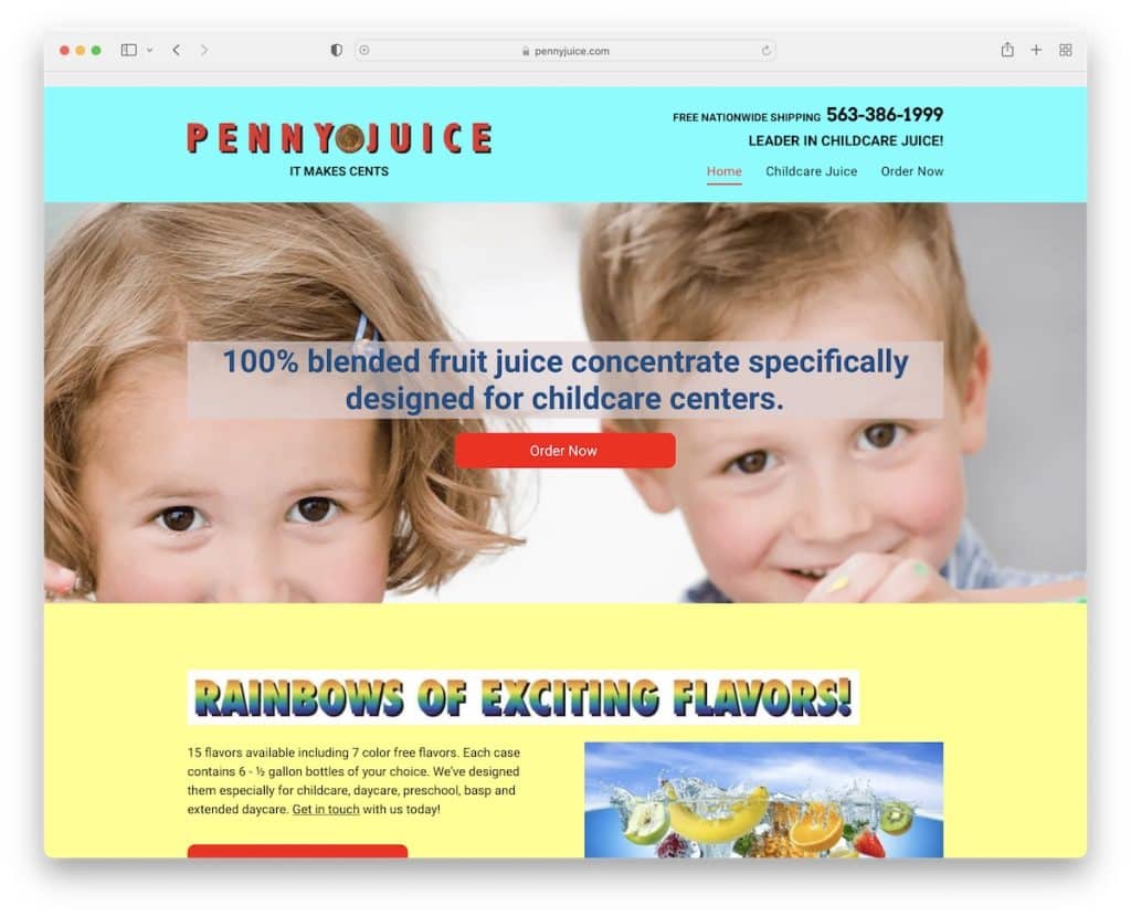 penny juice 糟糕的网站设计