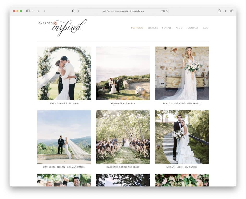 sito web per matrimoni fidanzati e ispirati