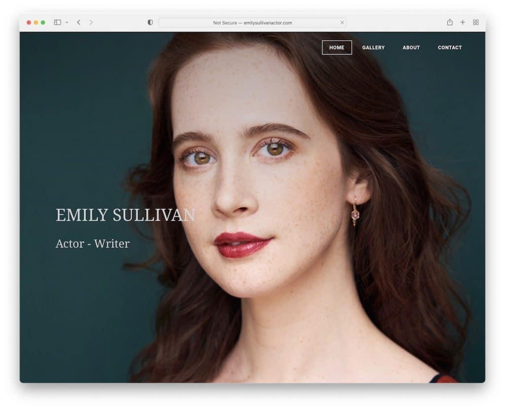 Sito web del curriculum di emily sullivan