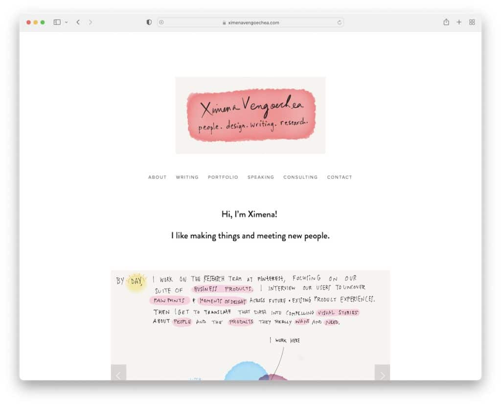 ximena vengoechea curriculum sito web