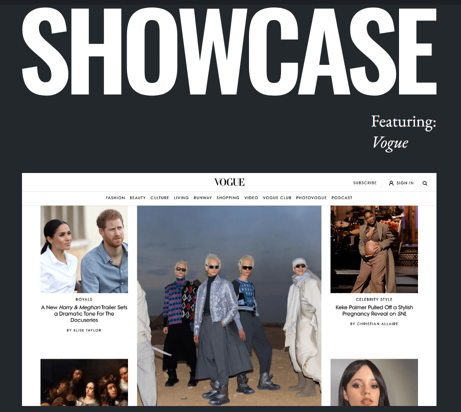 Cuplikan layar halaman galeri Showcase WordPress