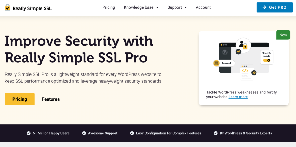 La home page SSL davvero semplice.