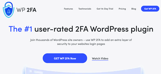La home page del WP 2FA.