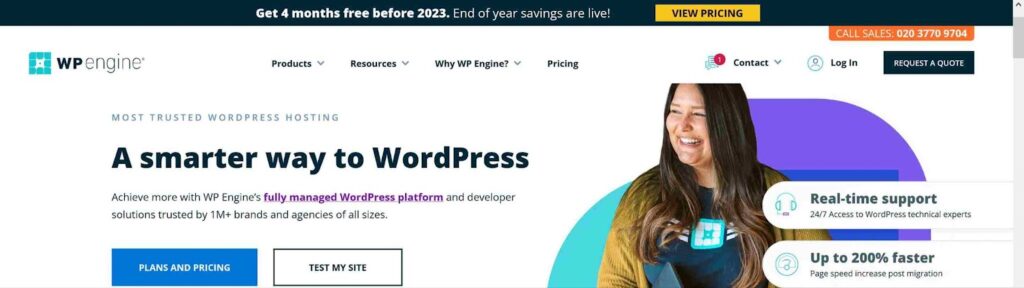 wp engine wordpress 托管和测试