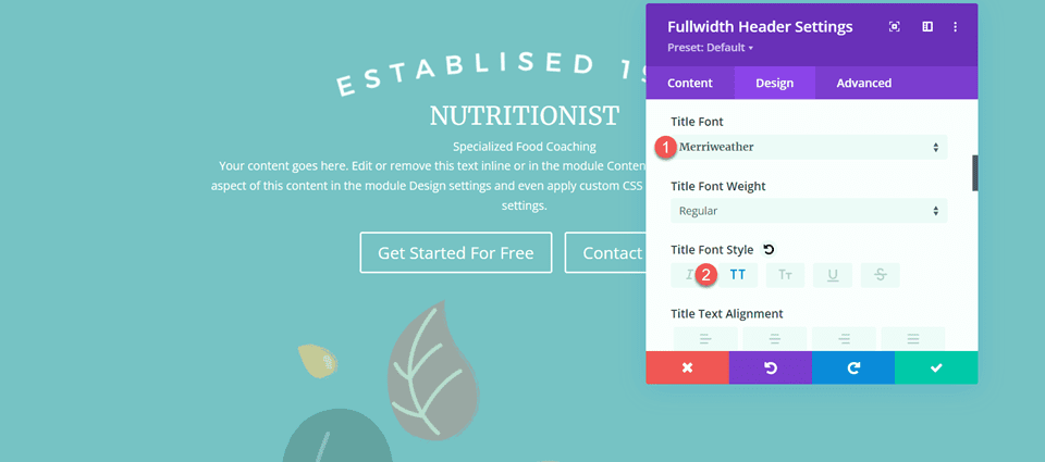 Divi Fullwidth Header متدرج تخطيط الخلفية 2 خط العنوان