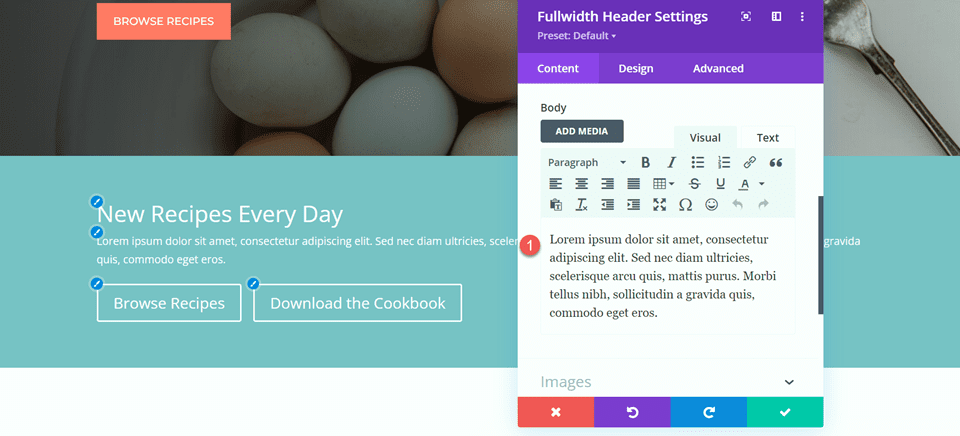 Divi Fullwidth Header متدرج تخطيط الخلفية 1 الجسم