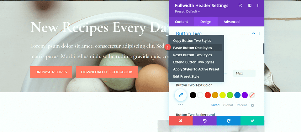 Divi Fullwidth Header Gradient Background Layout 1 لصق الأنماط