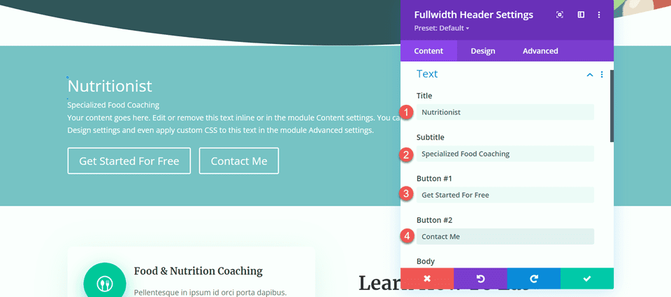 Divi Fullwidth Header Gradient Background Layout 2 المحتوى