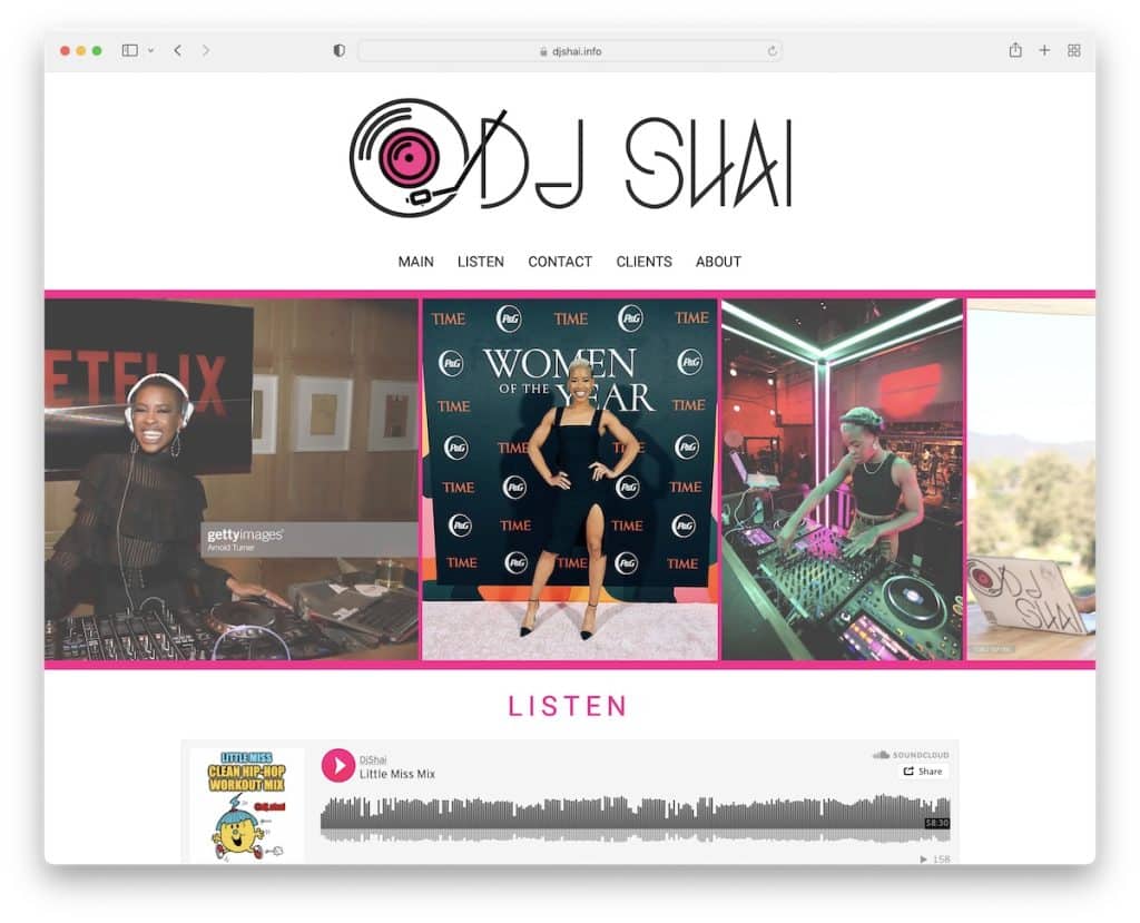 DJ 샤이 웹사이트