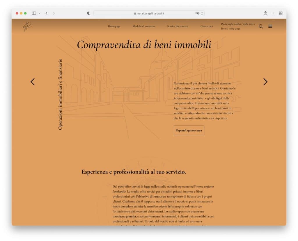 notaio angelina rossi a pavia 공증 웹사이트
