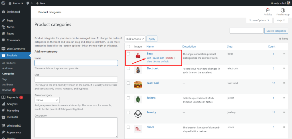 如何使用 WholesaleX 11 設置 WooCommerce 類別折扣 Editing Category
