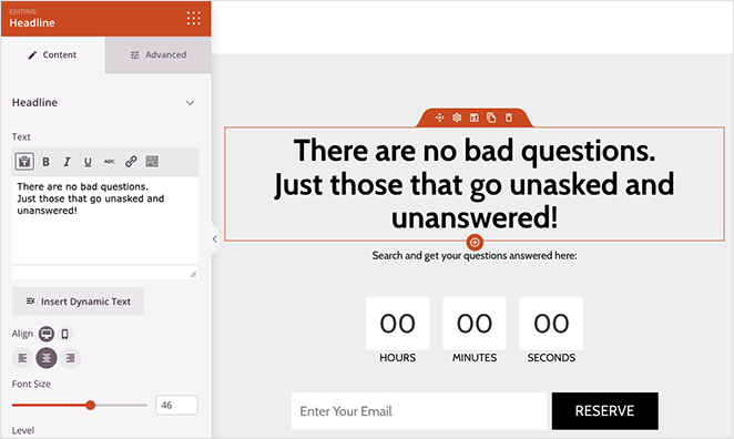editlandingpageheadline - SeedProd Customize the next landing page headline