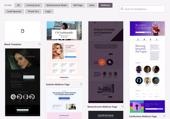 escolhalandingpagetemplate - SeedProd Choose a landing page template